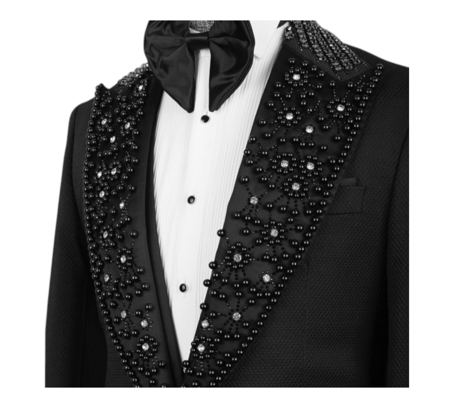 Men's Stone Black & White Diamond Tuxedo
