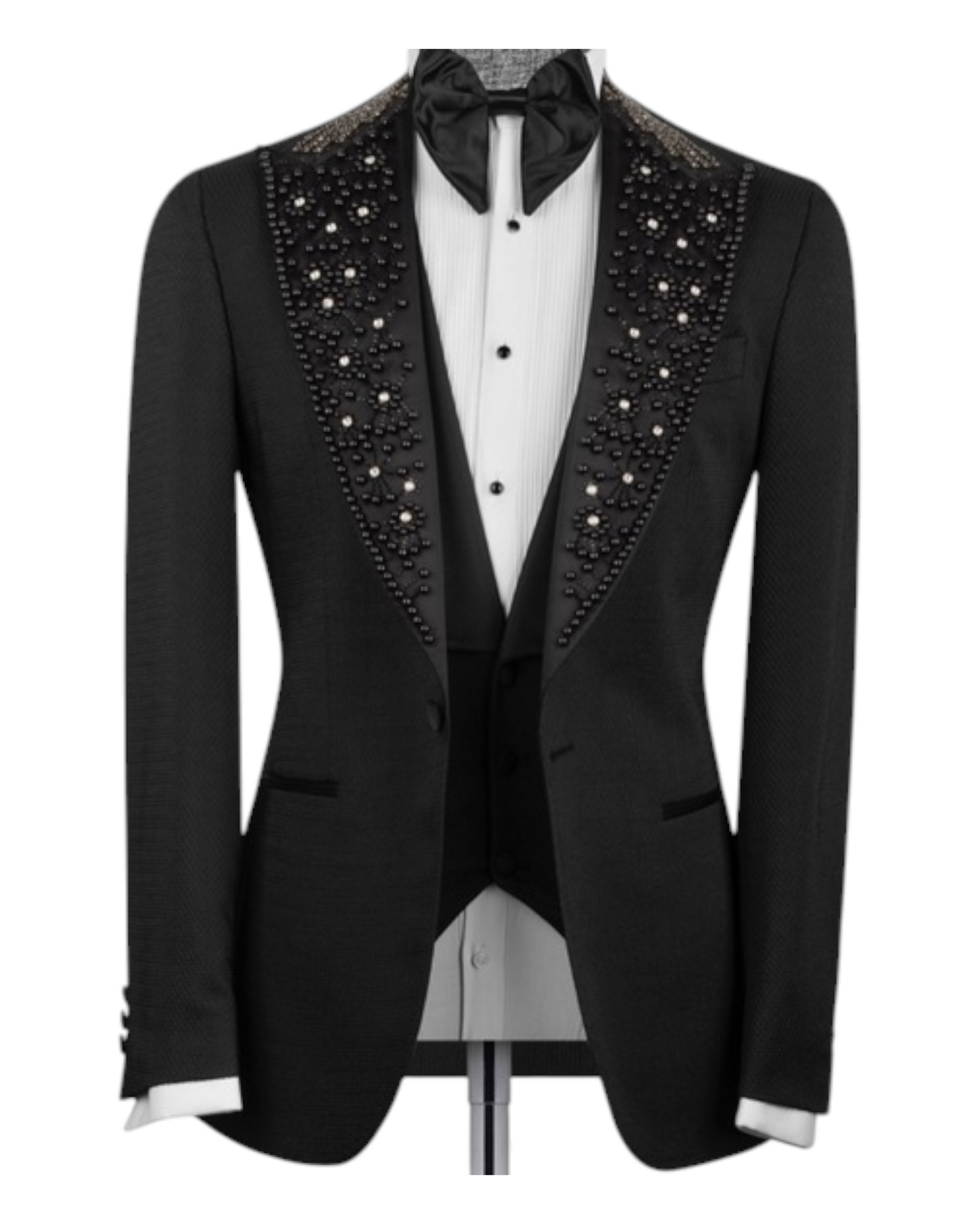 Men's Stone Black & White Diamond Tuxedo