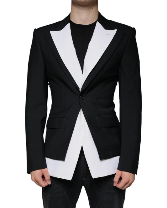 Gabbana Single Breasted Dolce Slim Fit Blazer in Virgin Wool