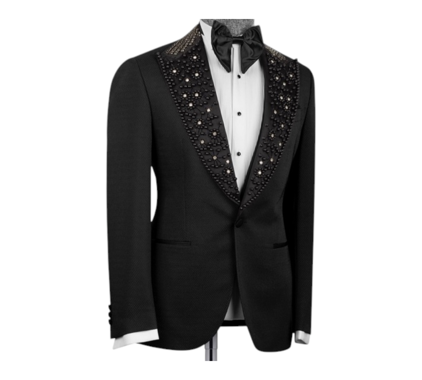 Men's Stone Black & White Diamond Tuxedo