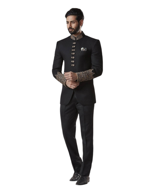 Men's Luxury Jodhpuri, Hand-Made Golden Embroidery ,Wedding & Groom Jodhpuri suit