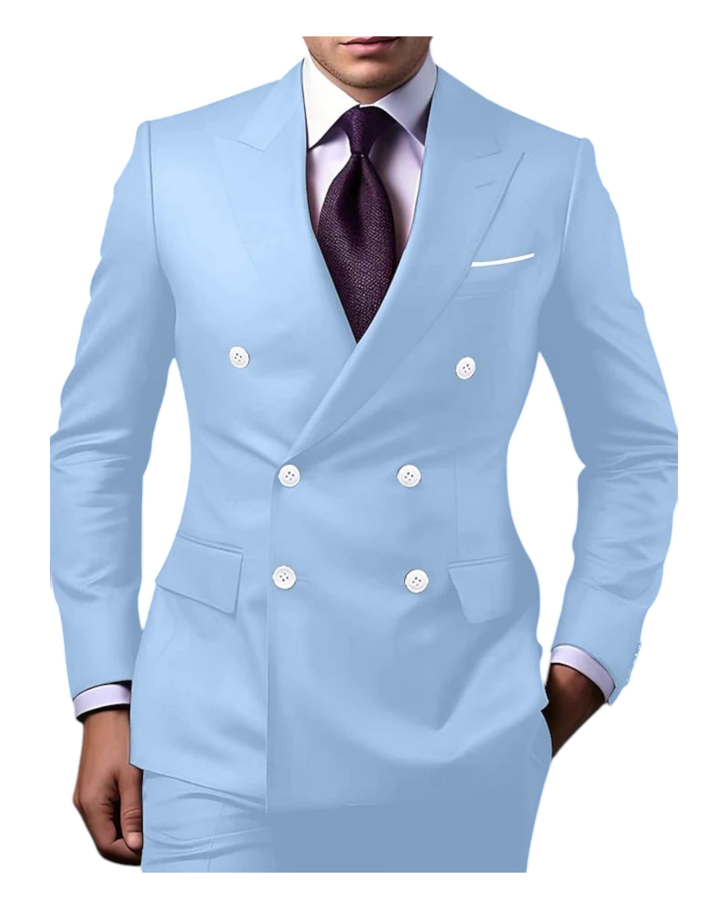 Men's Double Breasted Suit for Men -Tailored Suit