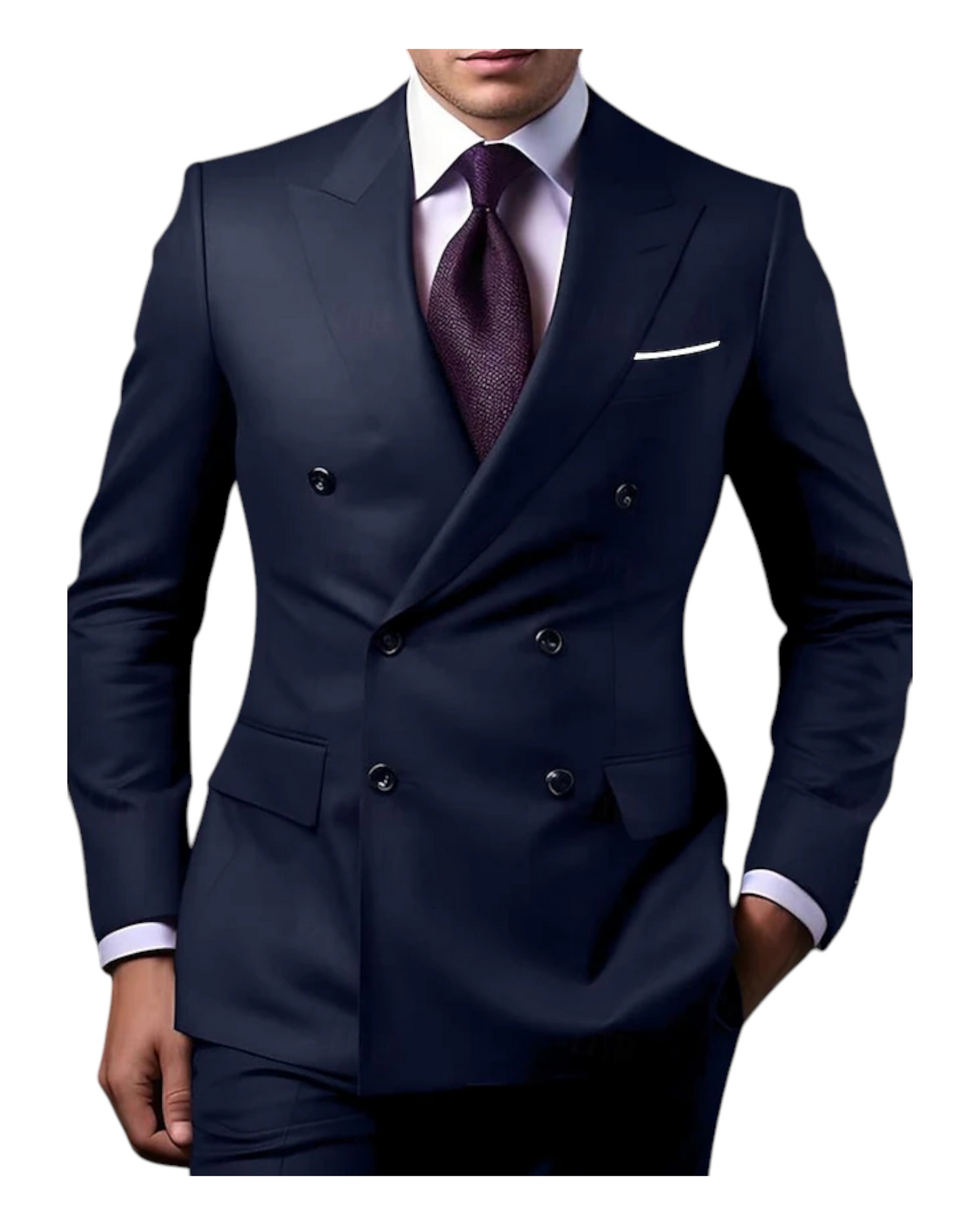 Men's SLIM FIT 2 PIECE SUIT , DOUBLE BREASTED SUIT