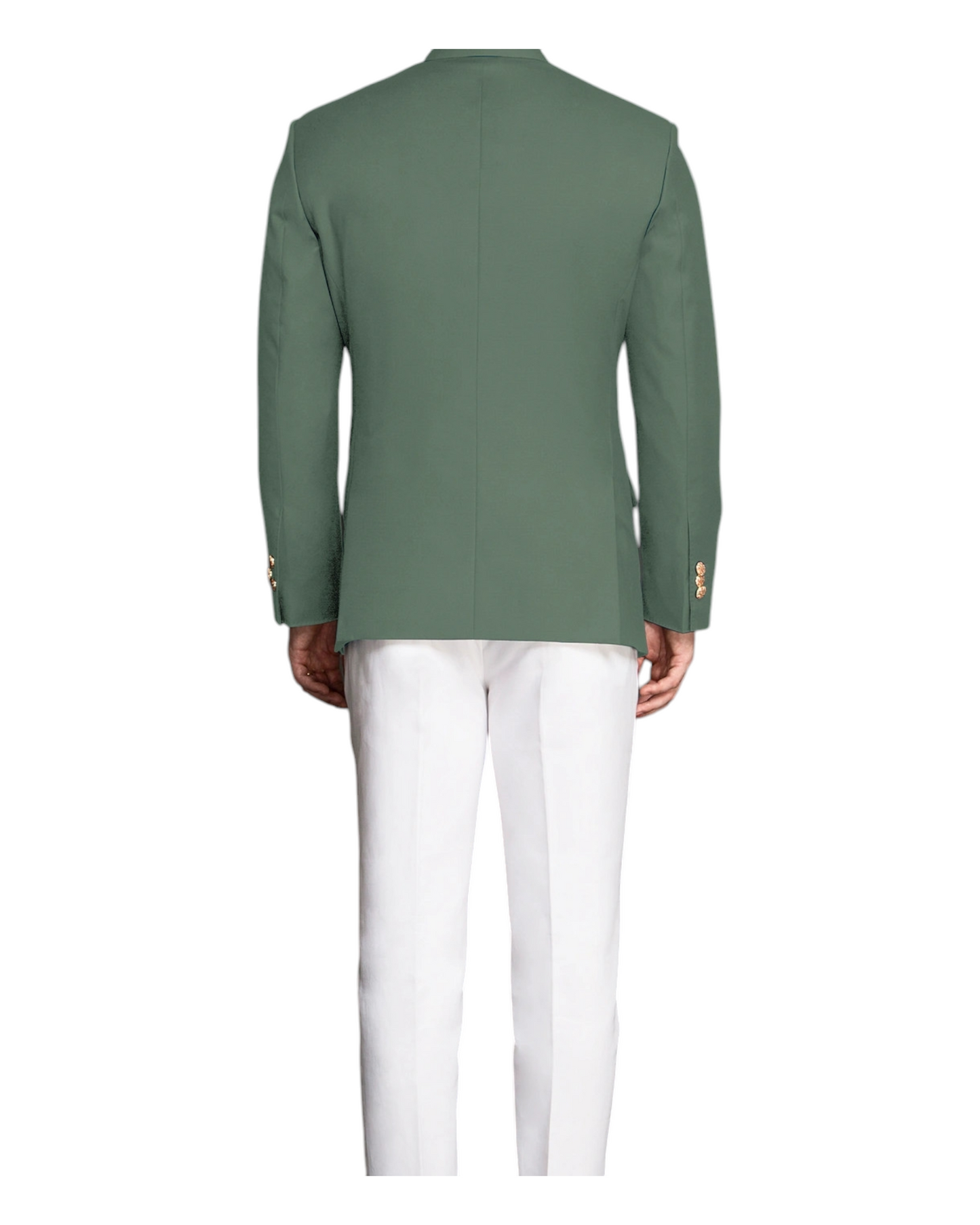 Sage Green Jodhpuri Suit With White Formal Pant