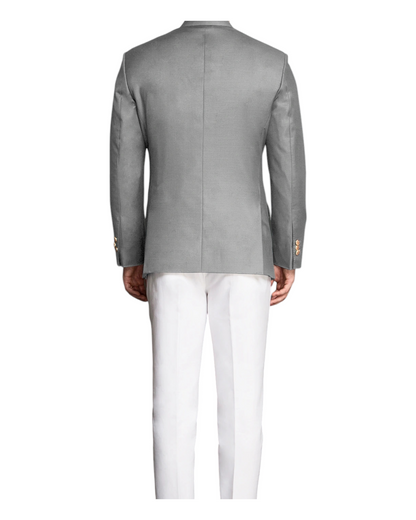 Men's Slate Gray jodhpuri Suit With White Formal Pant