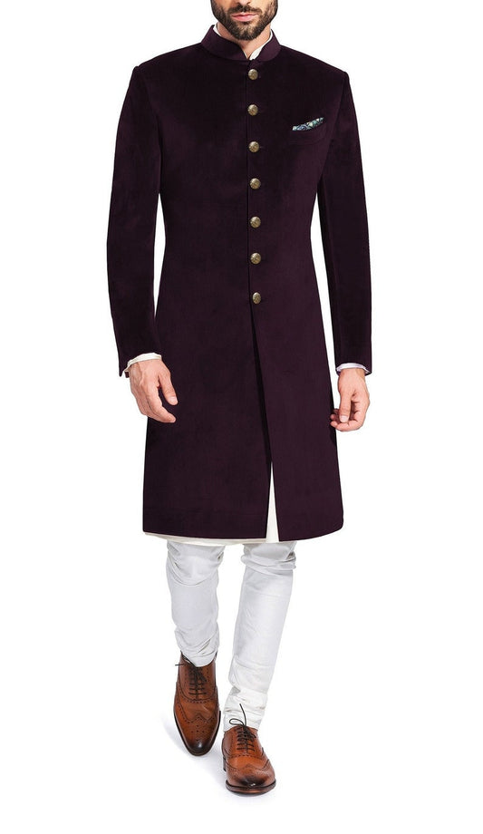 Men Velvet jodhpuri ,indowestern for men.indian dress solid colour velvet sherwani indowestern,sherwani men wedding Suit