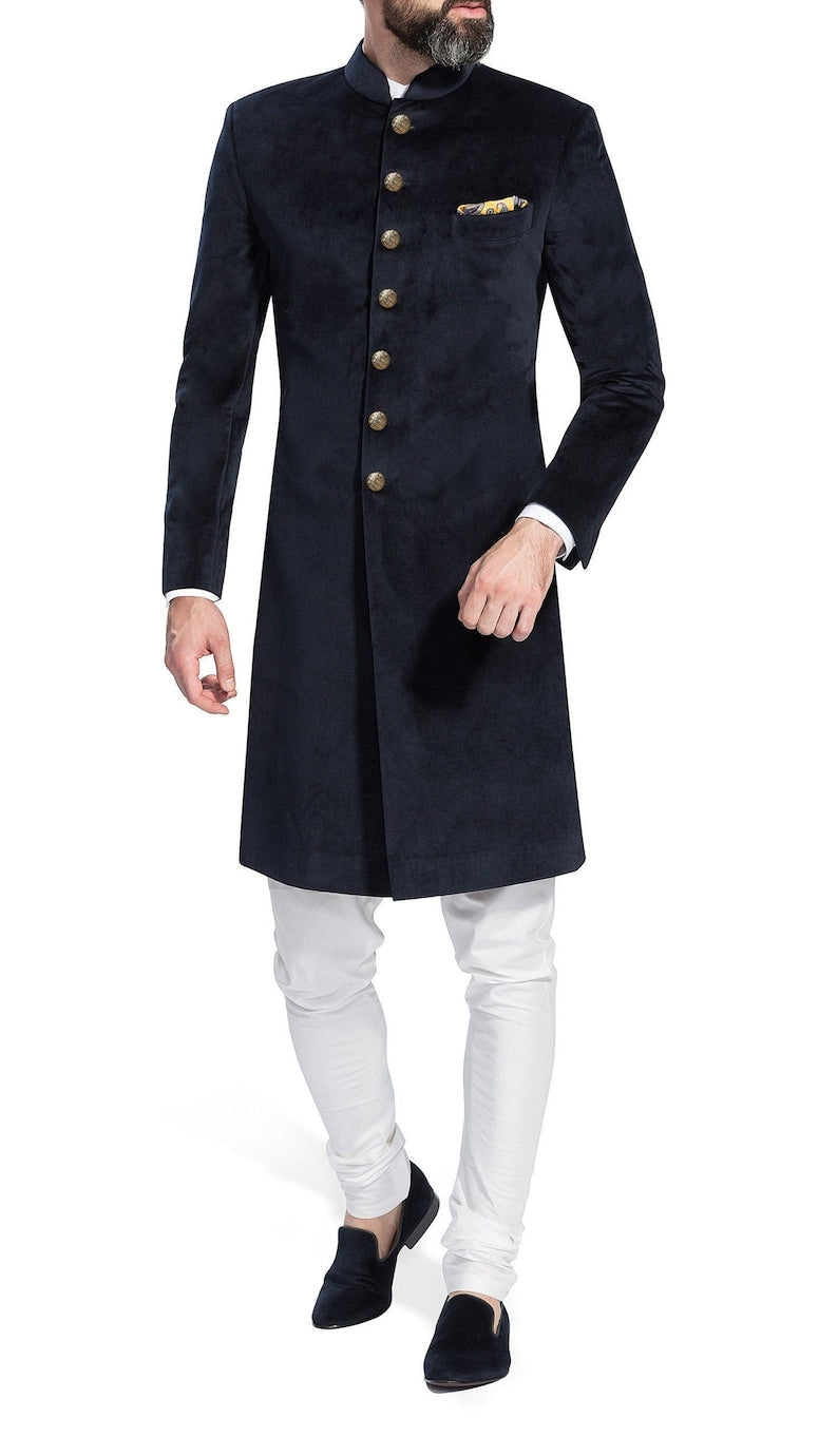 Men Velvet jodhpuri ,indowestern for men.indian dress solid colour velvet sherwani indowestern,sherwani men wedding Suit