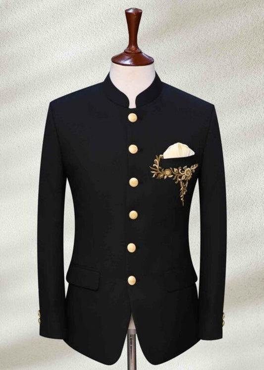 Men's Jodhpuri,Golden Embroidery Suit