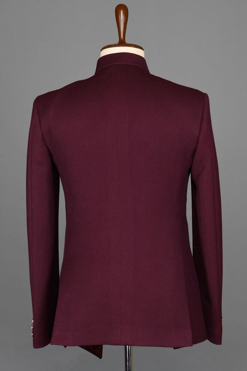 Luxury Mandarin Collar Suit for Men| Bespoke Two-Piece Jodhpuri Suit | Classic Closed Neck Design | Latest Fashion Trend