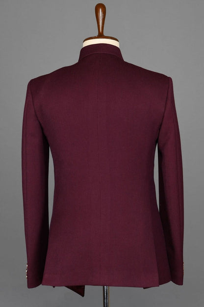 Luxury Mandarin Collar Suit for Men| Bespoke Two-Piece Jodhpuri Suit | Classic Closed Neck Design | Latest Fashion Trend