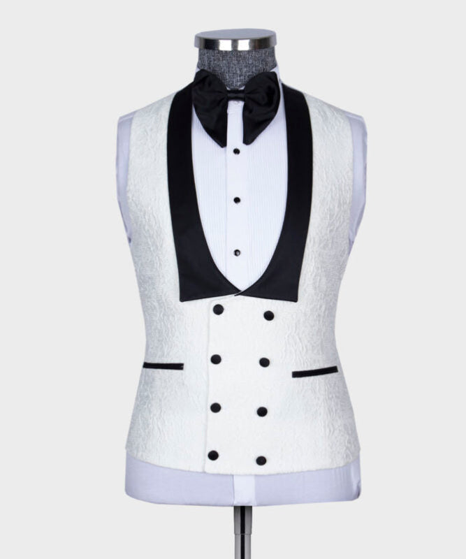 Three Pieces Wedding Suits With Black Shawl Lapel One Button Formal wedding Groom Suit