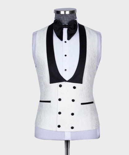 Three Pieces Wedding Suits With Black Shawl Lapel One Button Formal wedding Groom Suit